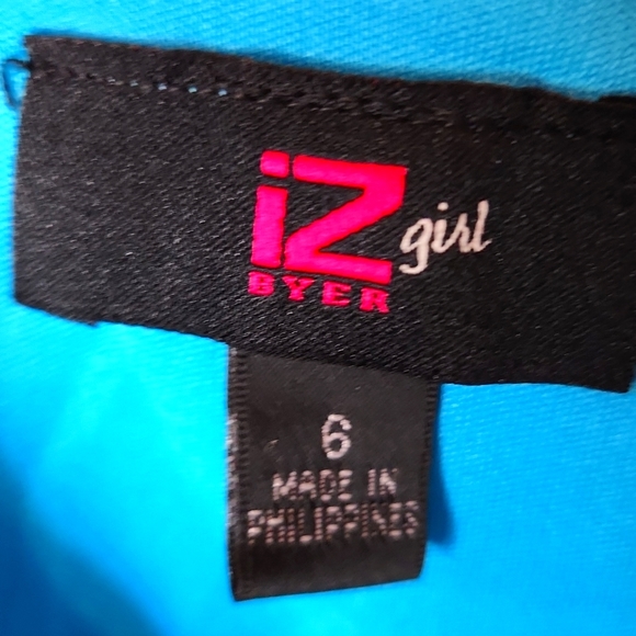 IZ Byer Dress Girls Blue Fringe Tank Dress Size 6 - Picture 3 of 5